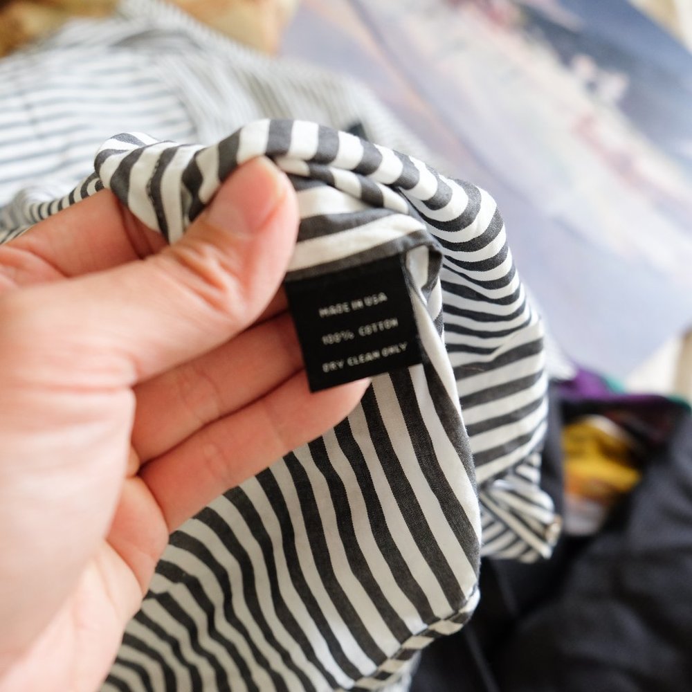 Suno Button Front Blouse Striped - image 6